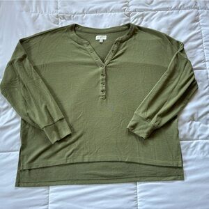 Lucky Brand Sage Green Henley Top